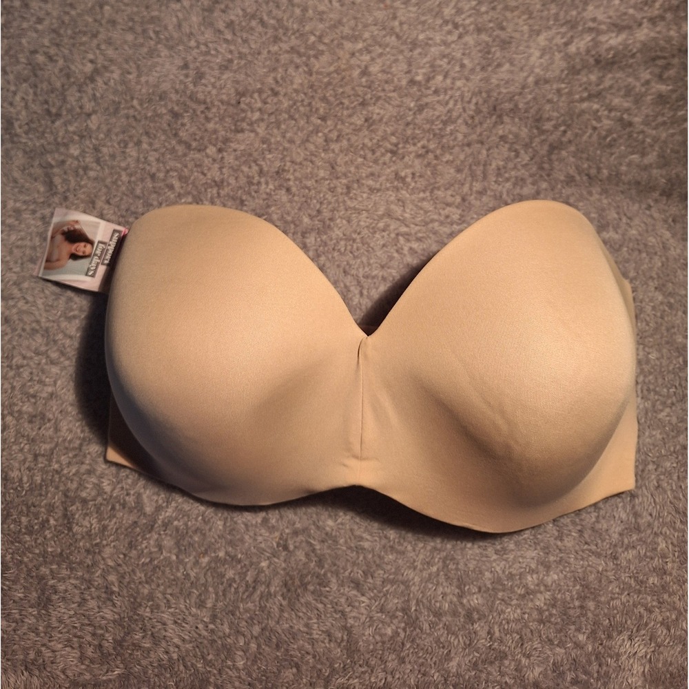 Maidenform Strapless Bra 40DDD SE0004 Perfect Coverage 5-Way Convertible Beige